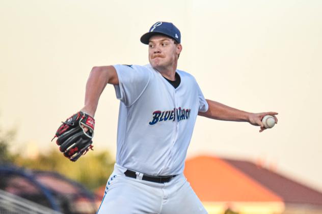 Pensacola Blue Wahoos' Dax Fulton in action