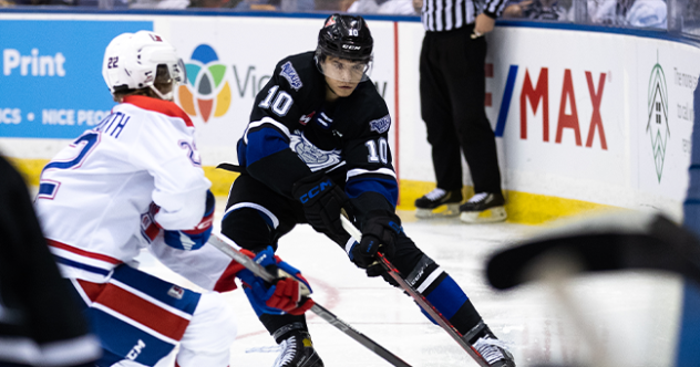 Victoria Royals' Luke Rybinski in action