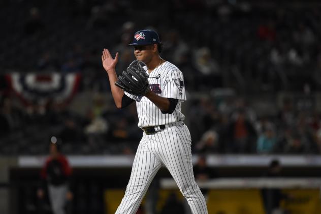 Randy Vasquez of the Somerset Patriots