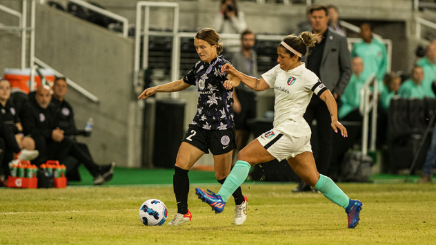 Racing Louisville FC midfielder Lauren Milliet vs. the Kansas City Current