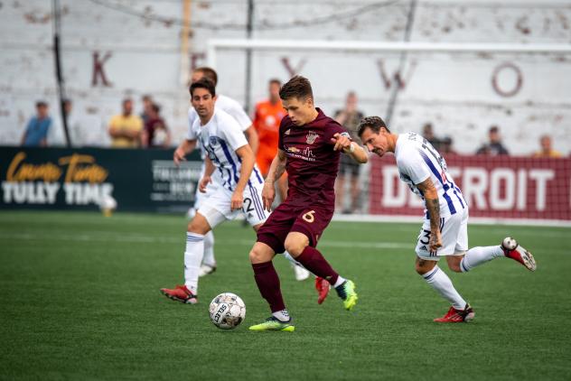 Detroit City FC midfielder Brad Dunwell vs. Louisville City FC