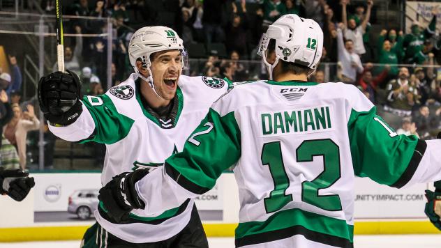 Texas Stars celebrate following a goal
