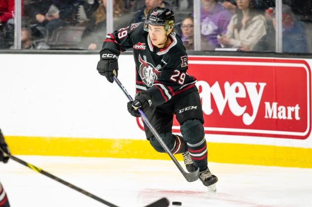 Defenceman Tanner Brown with the Red Deer Rebels