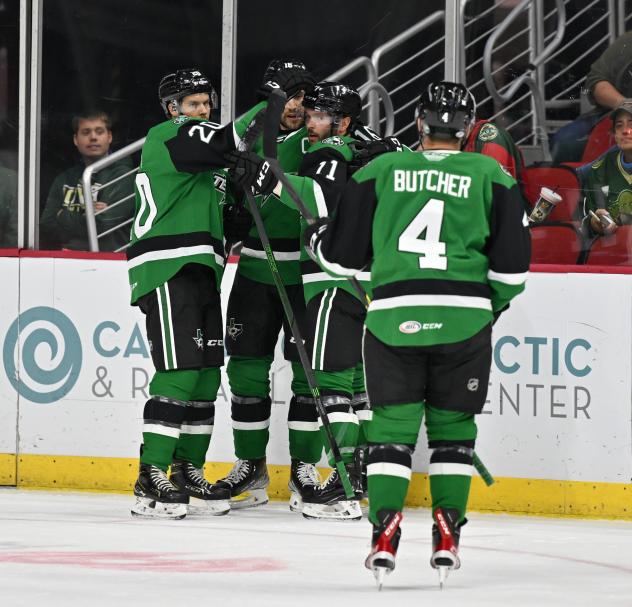 The Texas Stars celebrate win