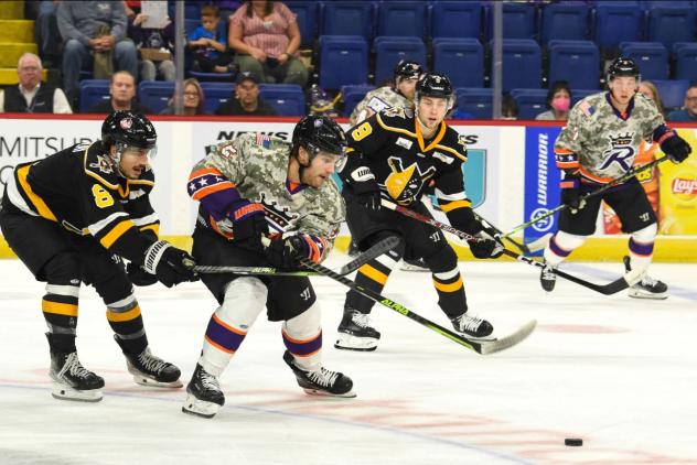 Wheeling Nailers battle the Reading Royals