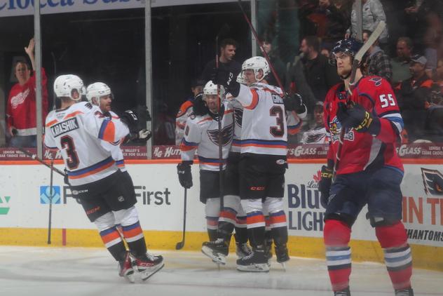 Lehigh Valley Phantoms celebrate win