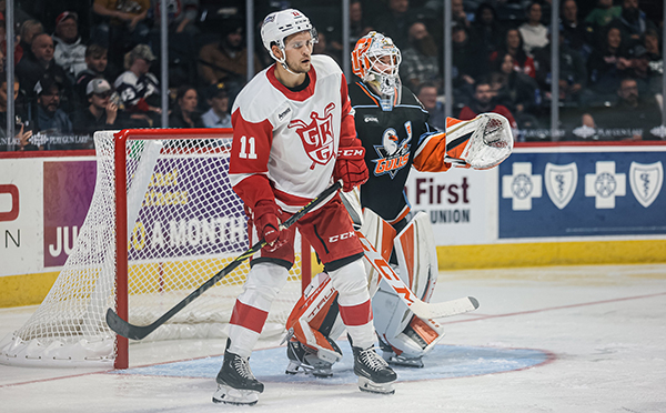 Grand Rapids Griffins center Joel L'Esperance vs. the San Diego Gulls