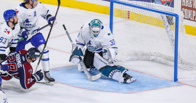Wichita Thunder goaltender Strauss Mann