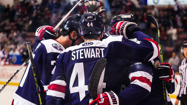 South Carolina Stingrays' Chase Stewart Celebrates Win With Team