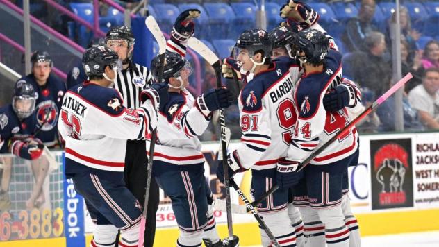 Johnstown Tomahawks celebrate a goal