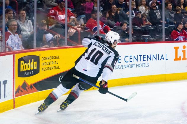 Vancouver Giants' Zack Ostapchuk in action