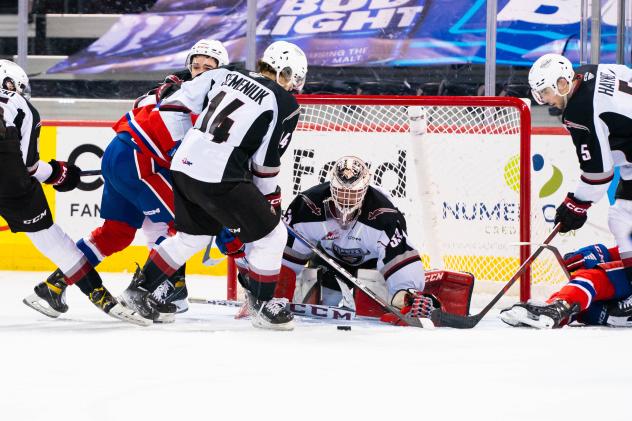 Vancouver Giants' Ethan Semeniuk in action