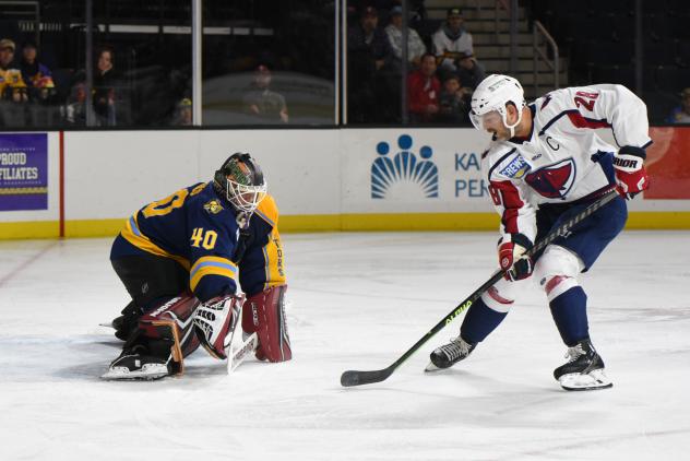 Atlanta Gladiators' Tyler Parks Versus South Carolina Stingrays' Andrew Cherniwchan