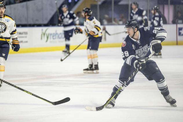 Worcester Railers' Zack Bross in action