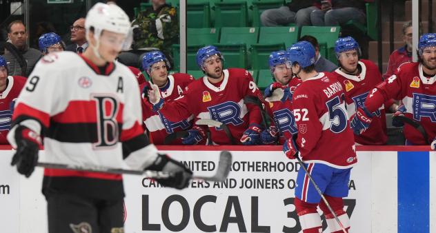 Laval Rocket's Justin Barron Celebrates Win