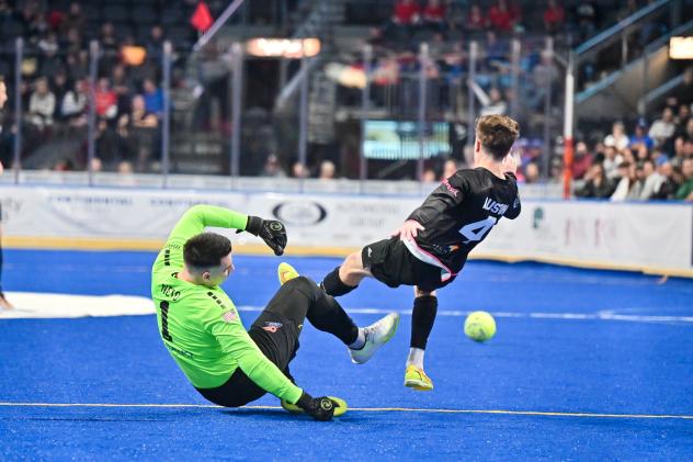 St. Louis Ambush's Triston Austin And Kansas City Comets' Nicolau Neto In Action
