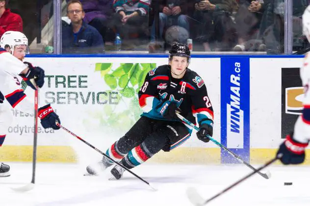Kelowna Rockets' Andrew Cristall in action