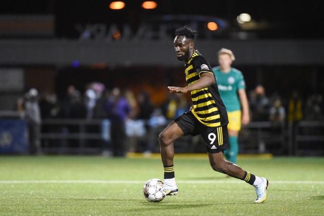 Pittsburgh Riverhounds SC forward Albert Dikwa