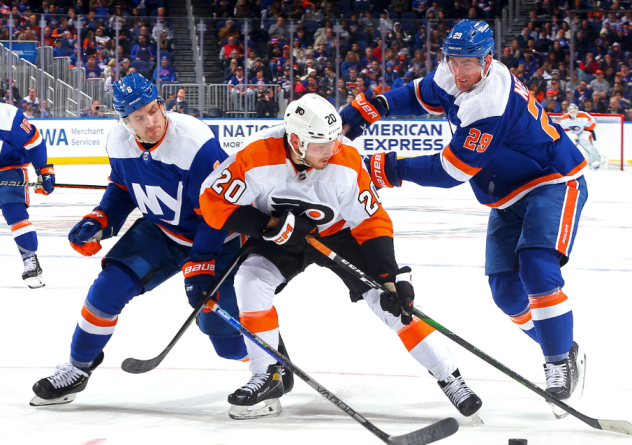 Philadelphia Flyers' Kieffer Bellows in action