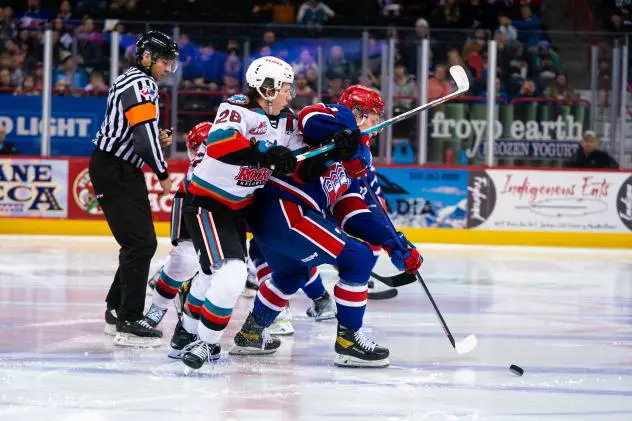 Kelowna Rockets' Andrew Cristall in action