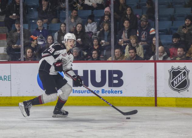 Vancouver Giants' Tanner Brown on the ice