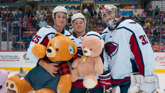 South Carolina Stingrays Celebrate Win On Teddy Bear Toss Night