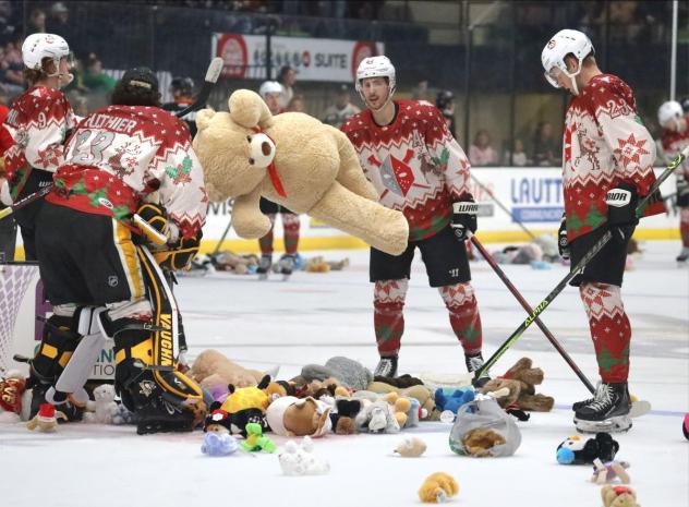 Wheeling Nailers Celebrate Win On Teddy Bear Toss Night