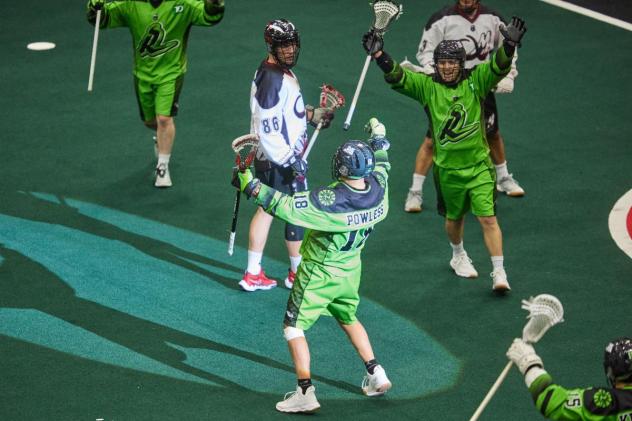 Saskatchewan Rush celebrate win