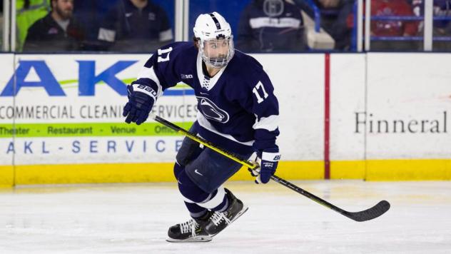 Forward Evan Barratt with Penn State