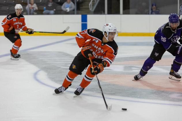 Center Andon Cerbone with the Omaha Lancers