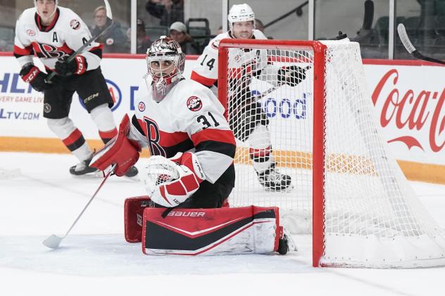 Goaltender Kevin Mandolese with the Belleville Senators