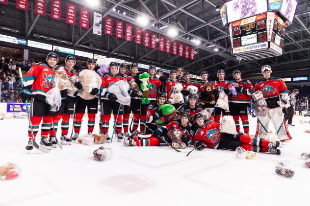 Kelowna Rockets On Teddy Bear Toss Night