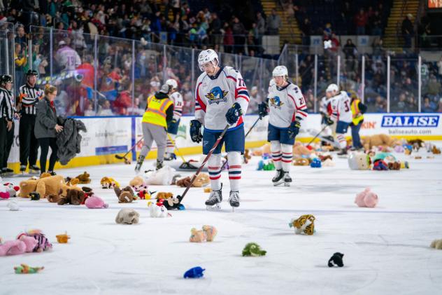 Springfield Thunderbirds on Teddy Bear Toss Night