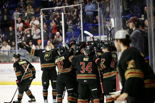 Vancouver Giants celebrate win