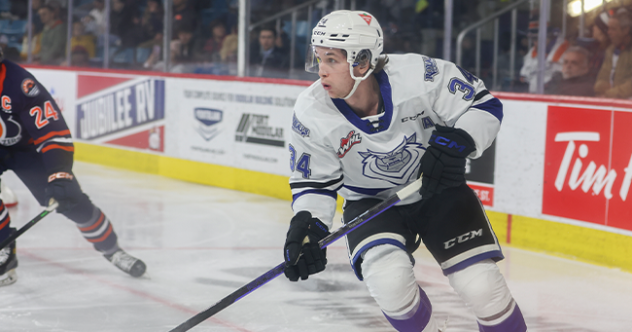 Victoria Royals' Jake Poole in action