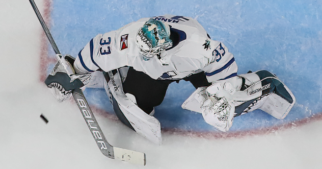 Wichita Thunder goaltender Strauss Mann
