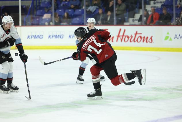 Vancouver Giants' Brenden Pentecost on the ice