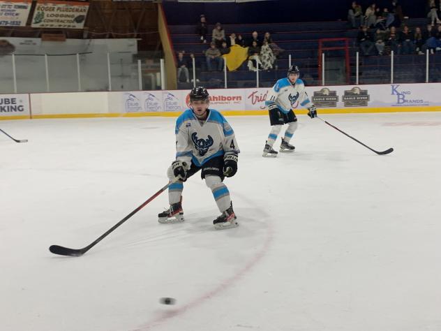 Zach Cine (#4) and Chris Kernan (#11) of the Wisconsin Windigo kill a penalty