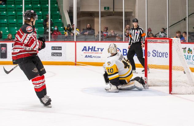 Belleville Senators' Ridly Greig and Wilkes-Barre/scranton Penguins' Dustin Tokarski On Game Night