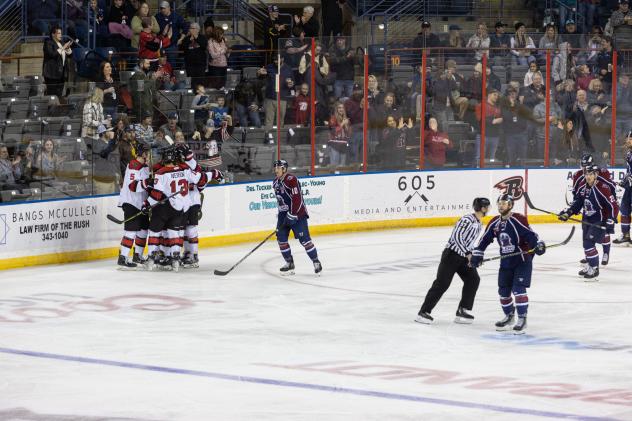 Rapid City Rush and Tulsa Oilers on game night
