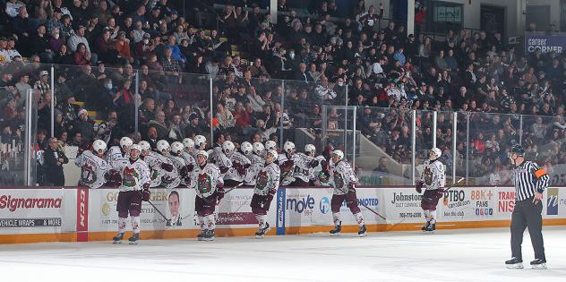 Peterborough Petes celebrate win