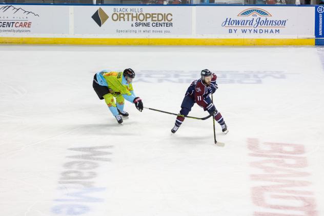 Rapid City Rush's Lucas Feuk on the ice