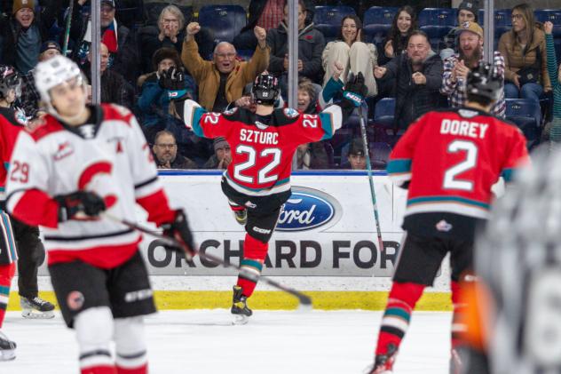 Kelowna Rockets forward Gabriel Szturc