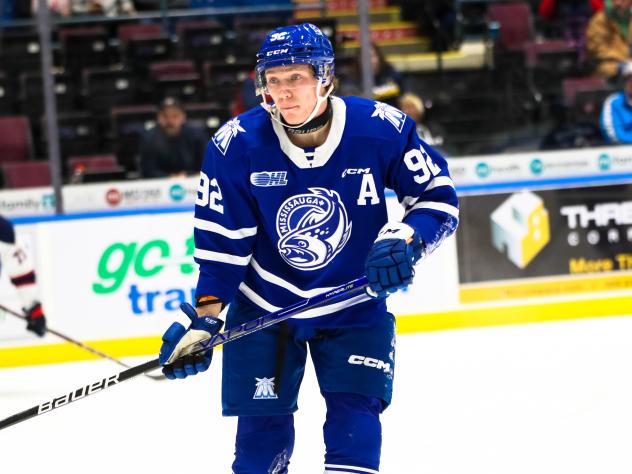 Owen Beck with the Mississauga Steelheads