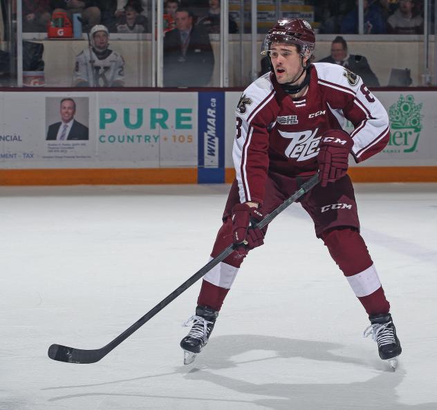 Peterborough Petes' Gavin White in action