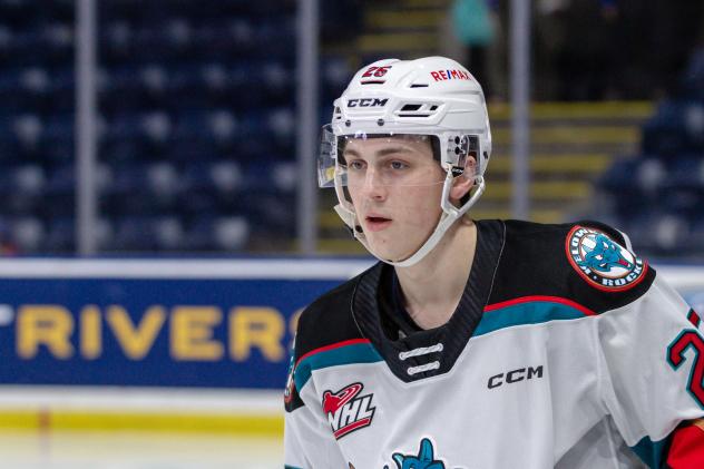 Defenseman Jackson Romeril with the Kelowna Rockets
