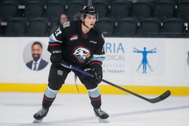 Defenceman Nicholas Andrusiak with the Portland Winterhawks