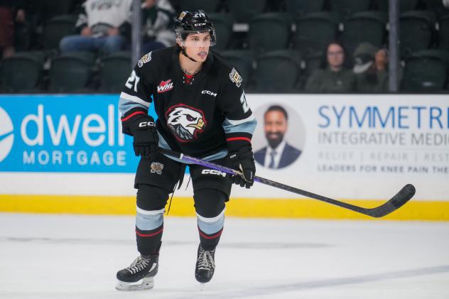 Defenceman Nicholas Andrusiak with the Portland Winterhawks