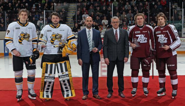 Peterborough Petes and Sarnia Sting World Junior Participants