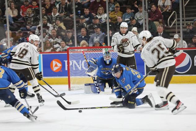 Springfield Thunderbirds battle the Hershey Bears